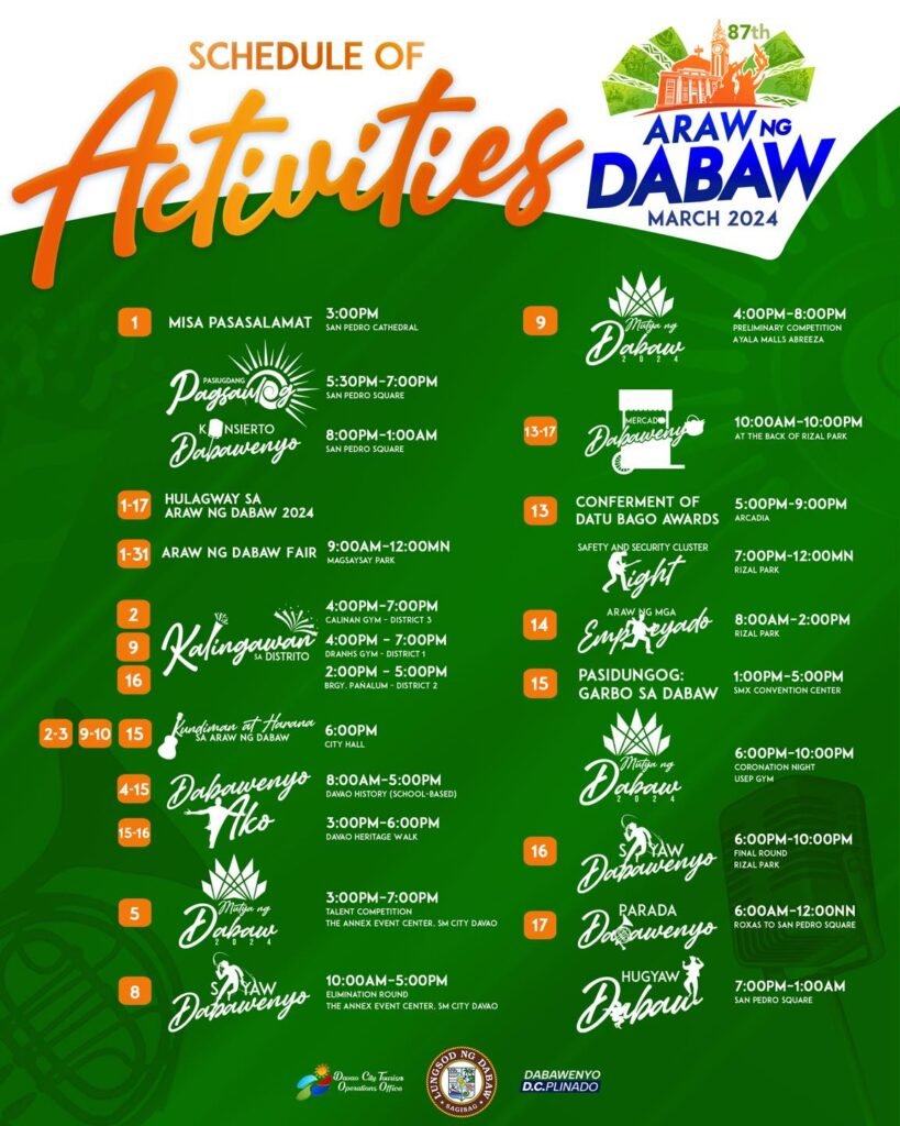 Araw ng Dabaw 2024 The 87th Anniversary of Davao City's Founding